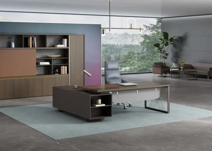 LNY Leader Series Modern Executive Office Desk & Storage Suite
