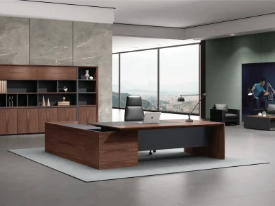 MIN Series High-End Modern Executive Office Desk & Furniture Suite