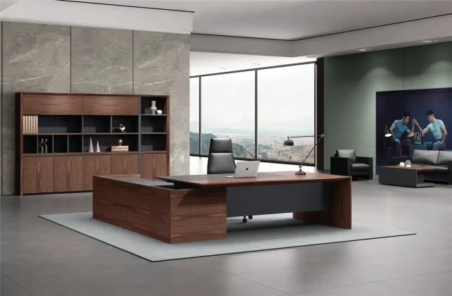 MIN Series High-End Modern Executive Office Desk & Furniture Suite