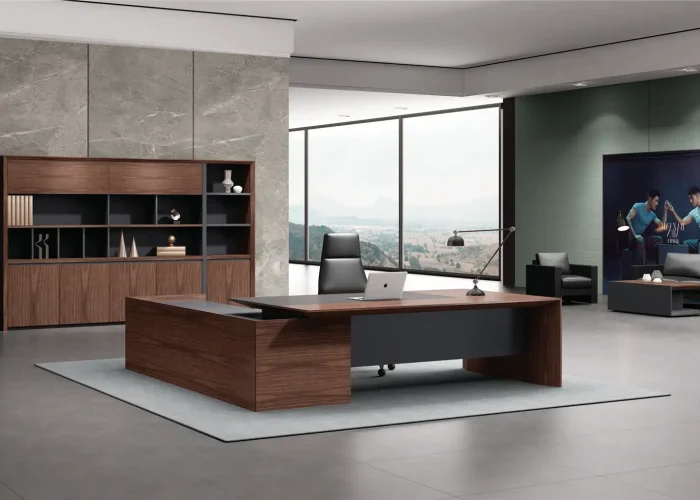 MIN Series High-End Modern Executive Office Desk & Furniture Suite